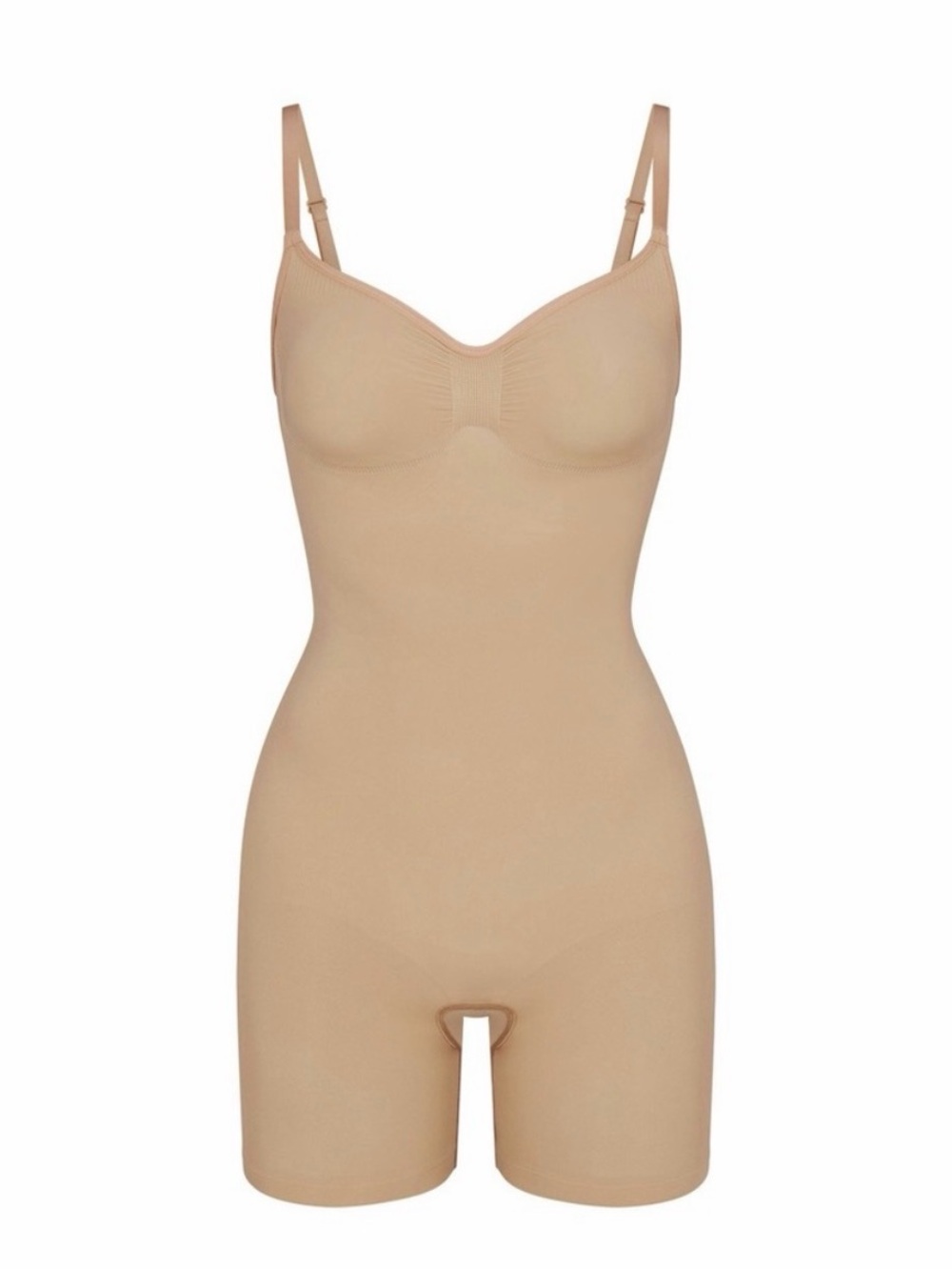 SKIMS Seamless Sculpt Mid Thigh Bodysuit Clay XL NWOT Shapewear